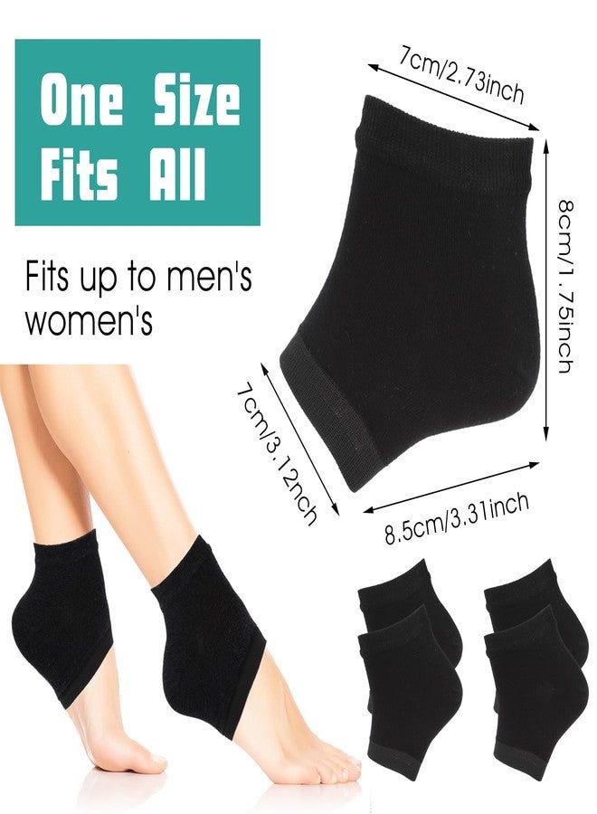 Sibba 3 Pairs Moisturizing Heel Socks Ventilate Gel Heel Open Toe Socks Soft Silicone Socks for Dry Hard Cracked Skin Breathable Reusable SPA Foot Protector Day Night Care Skin - Image 2